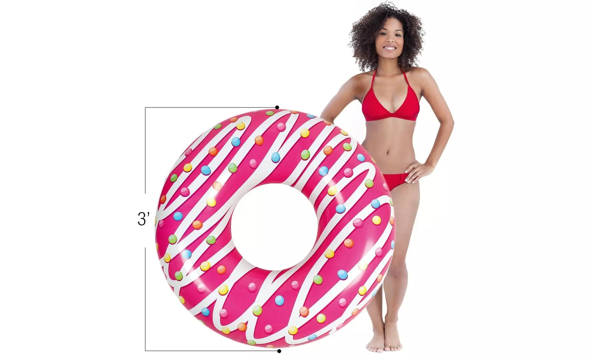 Inflatable Pool Float Donut Perfect Lounger, Raft Float for Pools Lakes Beaches - Primary Image