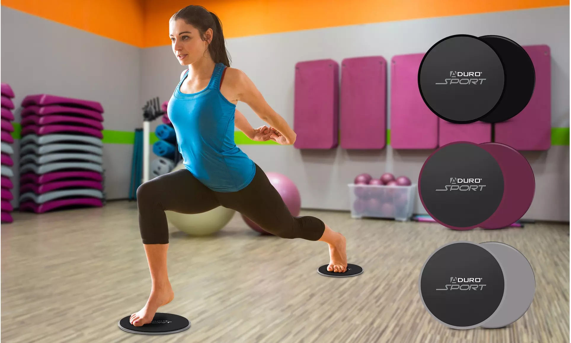 Aduro Sport Core Dual-Sided Exercise Gliding Discs (2-Pack) - Primary Image
