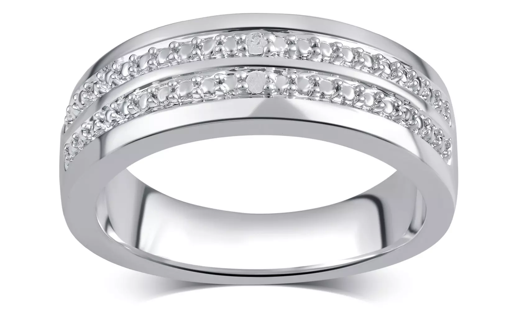 18K Gold Plated Diamond Accent Men's Ring by Brilliant Diamond - Primary Image