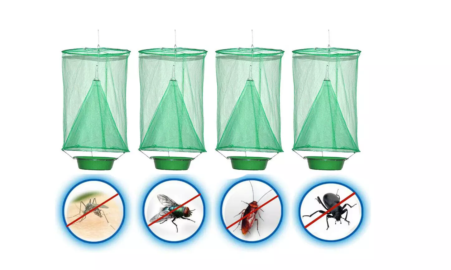 The Ranch Fly Trap Outdoor Fly Trap Killer Bug Cage Net Perfect (4 pack) - Primary Image