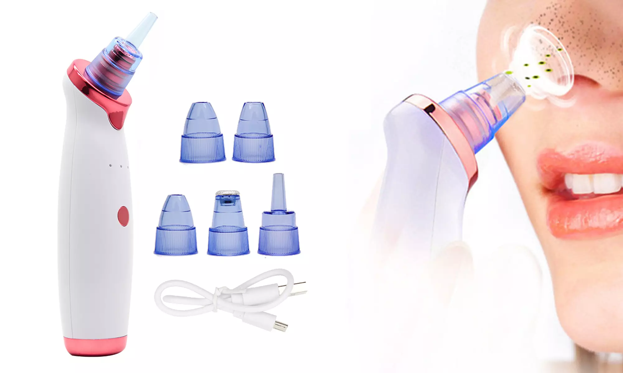 Blackhead Remover Vacuum Facial Pore Cleanser Blackhead Suction Extractor Kit - Primary Image