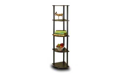 Furinno 99811 Turn-N-Tube 5 Tier Corner Shelf