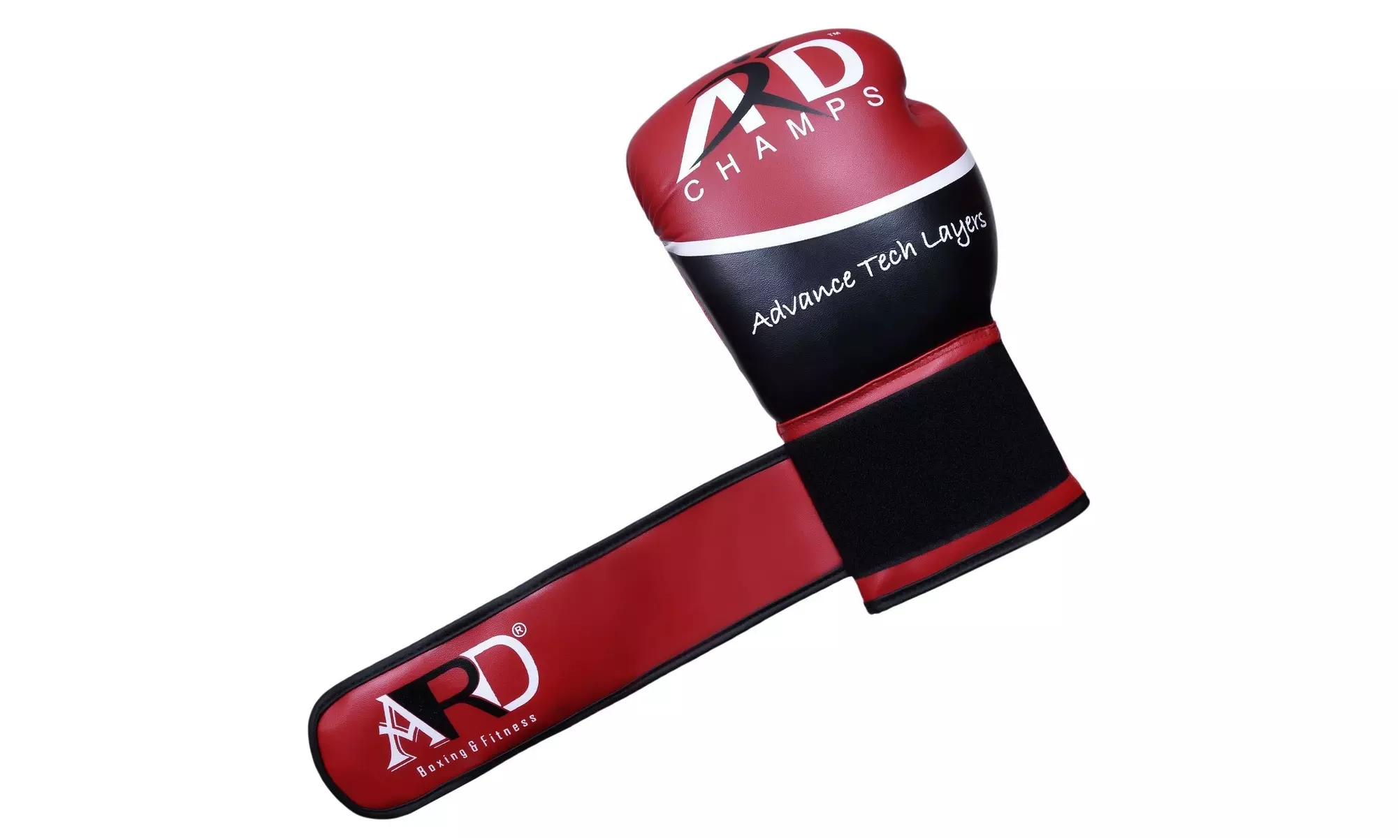 ARD Art Leather Boxing Gloves Fight Punching Bag MMA Muay Thai Kickboxing- Red - Second Medium
