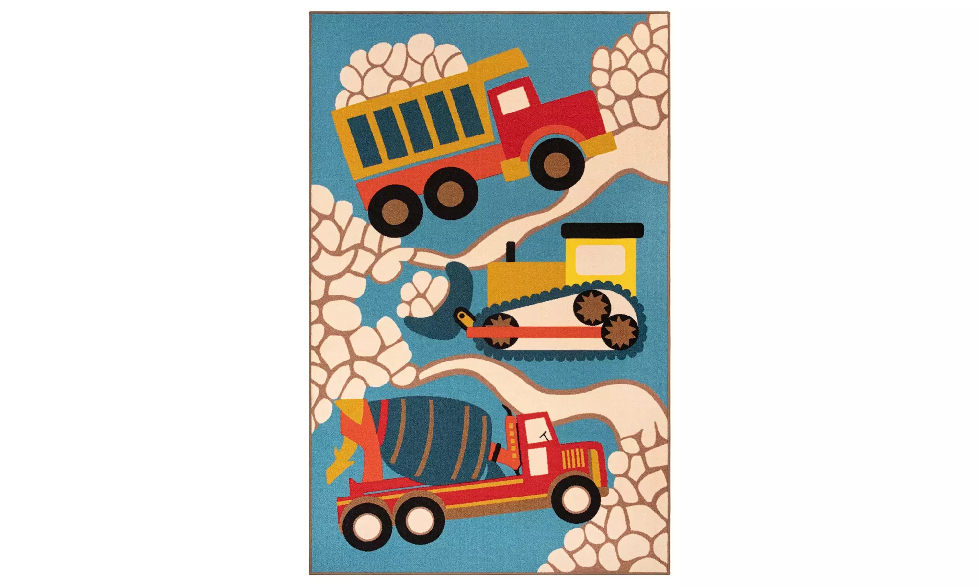 Superior Construction Zone Non Slip Kid Friendly Large Area Rugs Or Door Mat - Primary Image