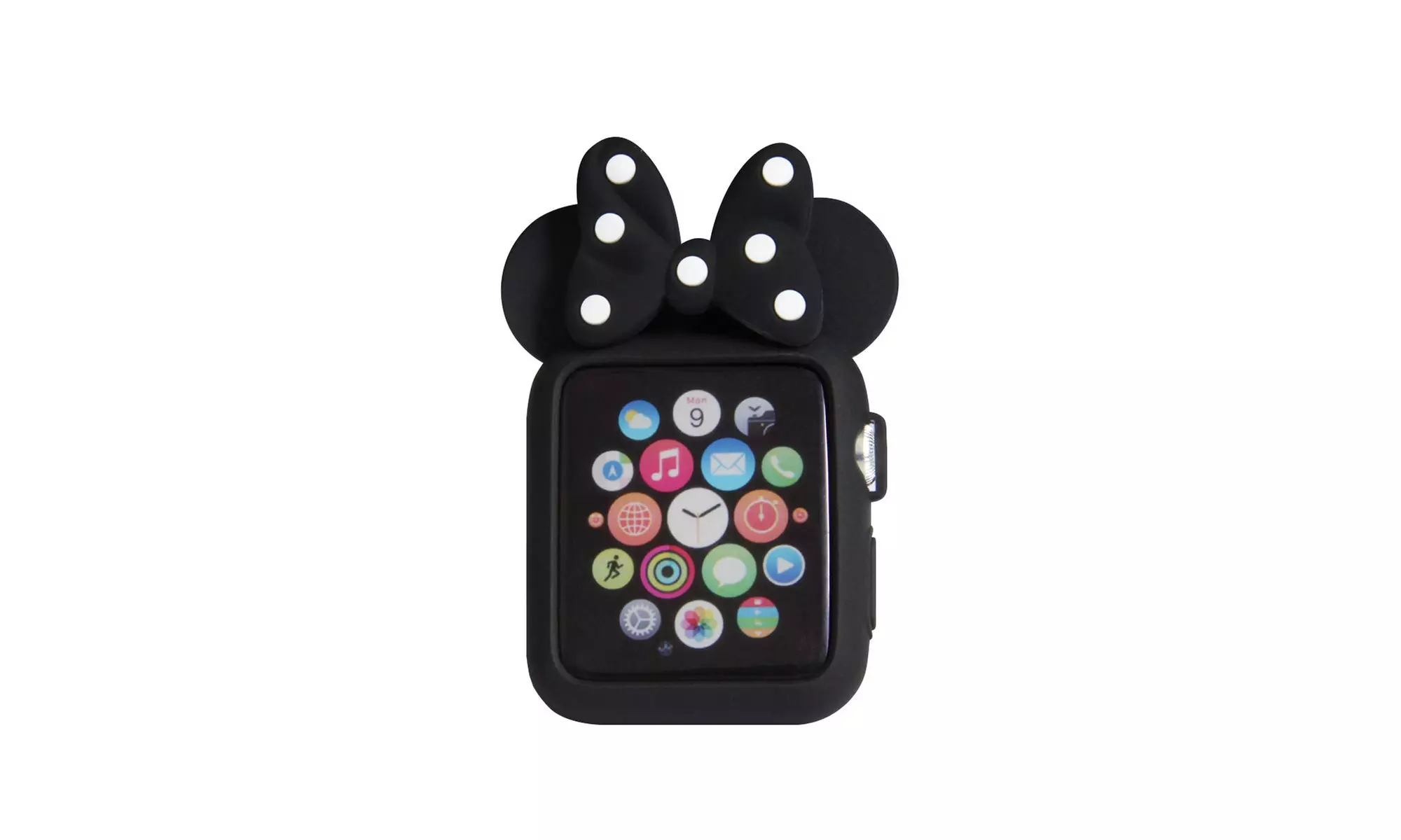 Mouse Ears W/ Bow 3d Bumper Cartoon Gel Cover Character Case for Apple iWatch
