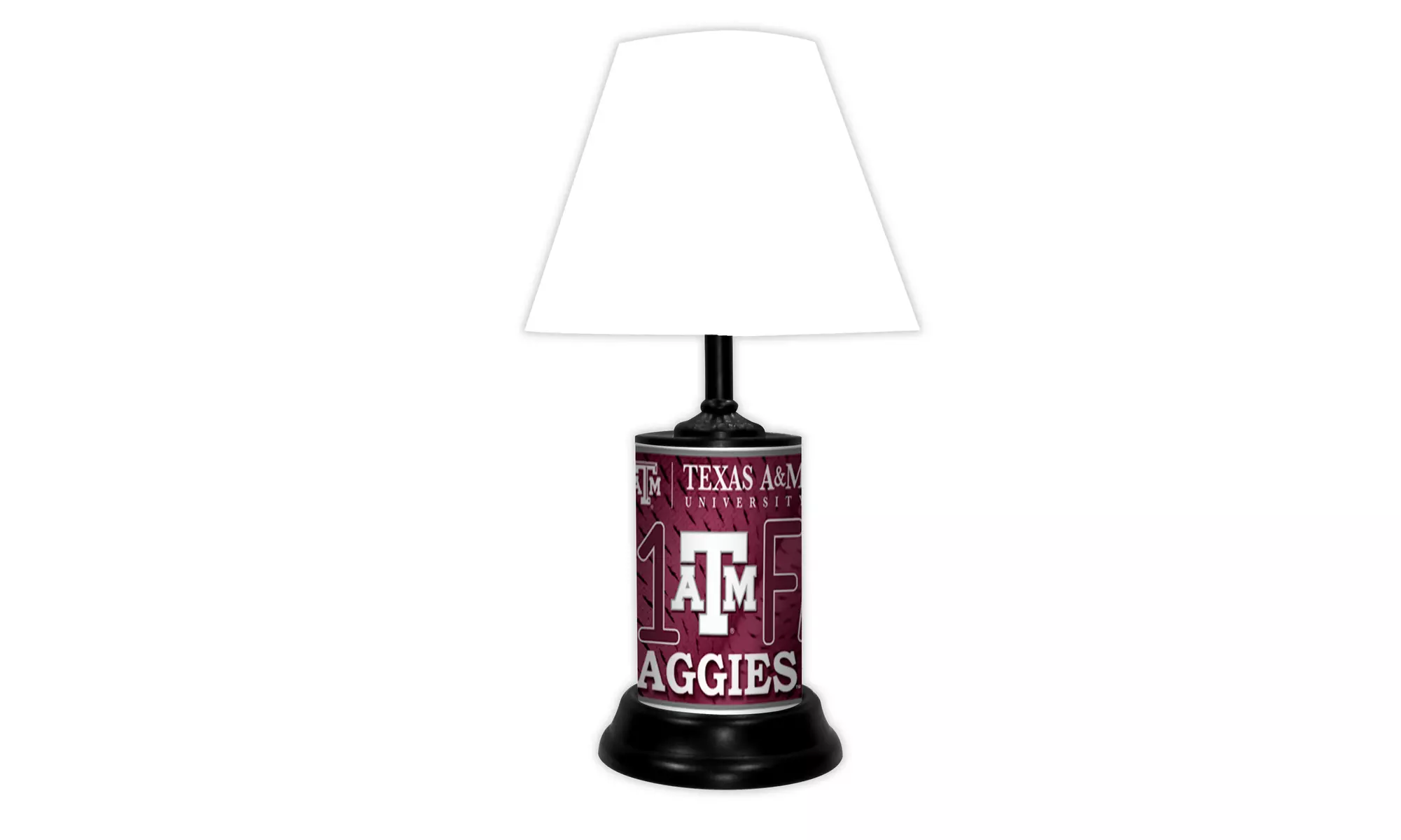 NCAA 18-inch Desk/Table Lamp with Shade, #1 Fan with Team Logo