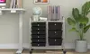 Costway 9 Drawer Rolling Organizer Cart Utility Storage Tools Scrapbook Paper