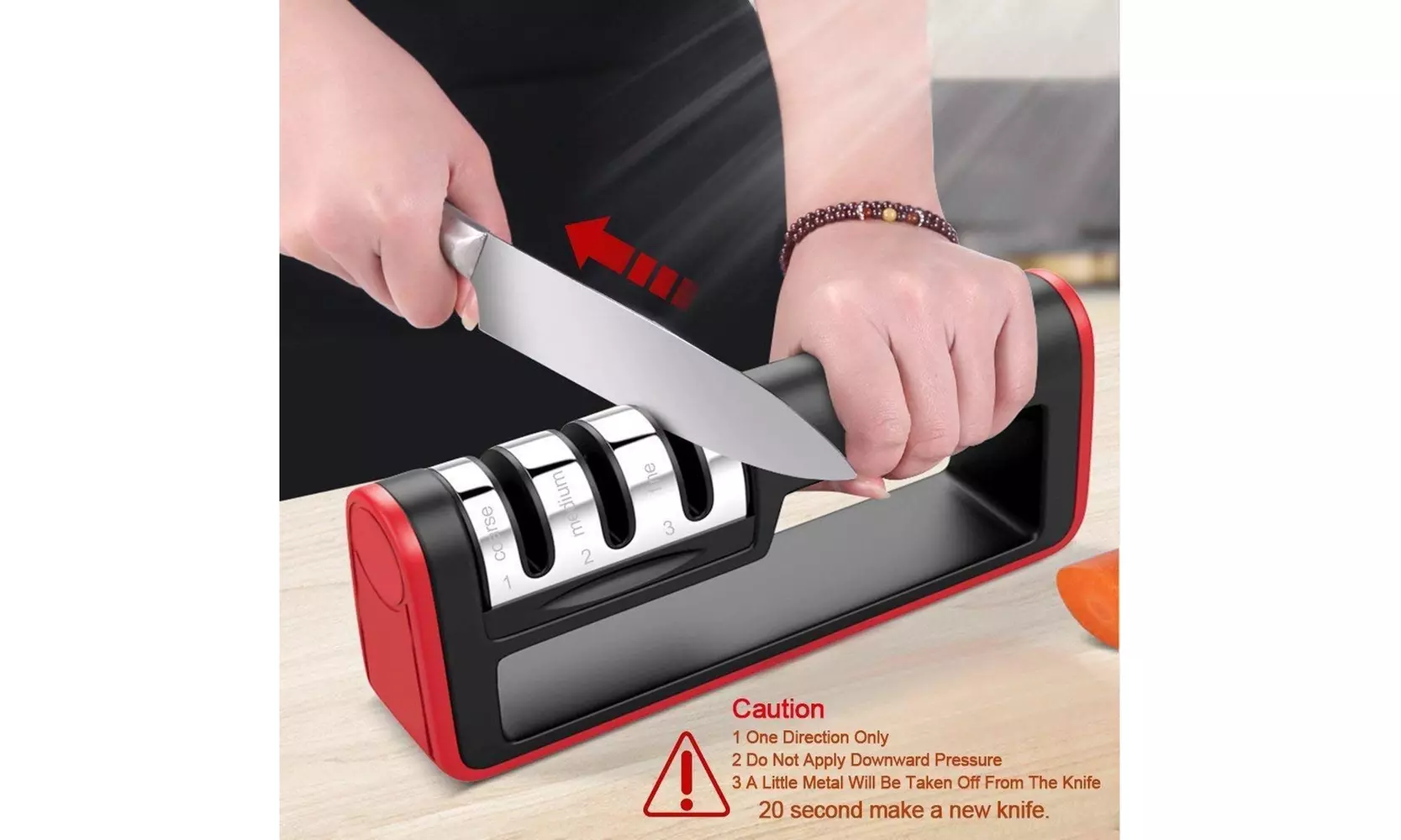 Knife Sharpener Professional Ceramic Tungsten Kitchen Sharpening System Tool