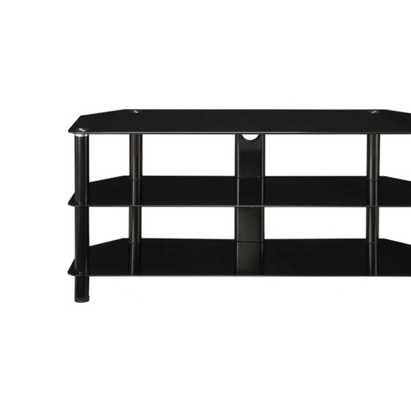 Innovex Stanford Glass Black Tv Stand For Tvs Up To 55