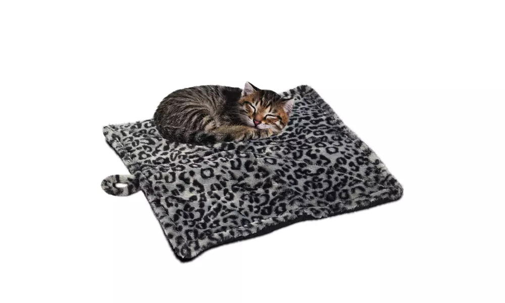 Self-Warming Thermal Leopard Print Pet Bed - Primary Image