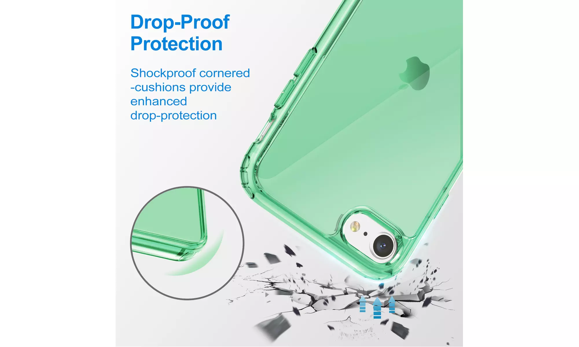 3-Way Metal Kickstand Case for Apple iPhone SE 3/2, iPhone 8/7, Bumper Cover