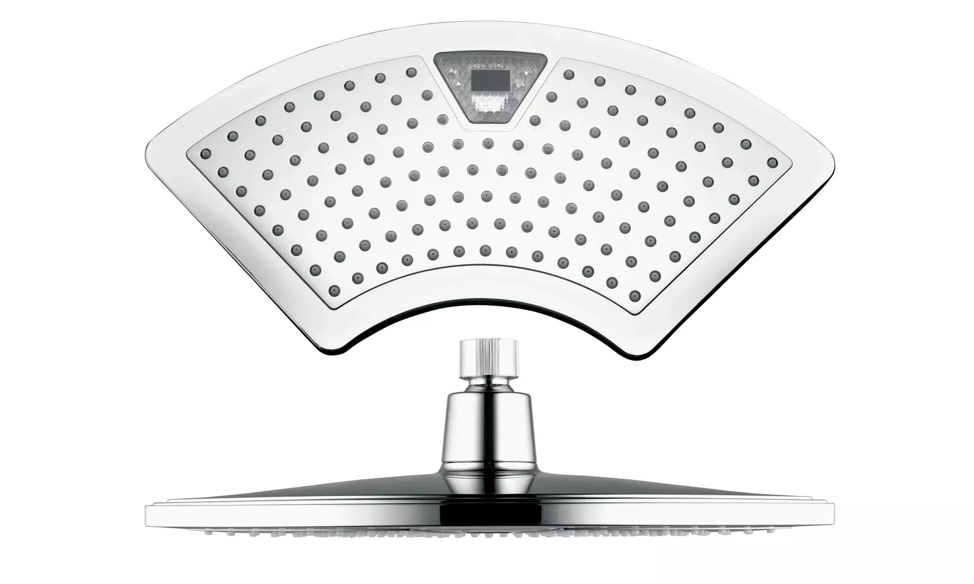 12'' Fan Rainfall Showerhead with Color-Changing LED/LCD Temperature Display - Second Medium