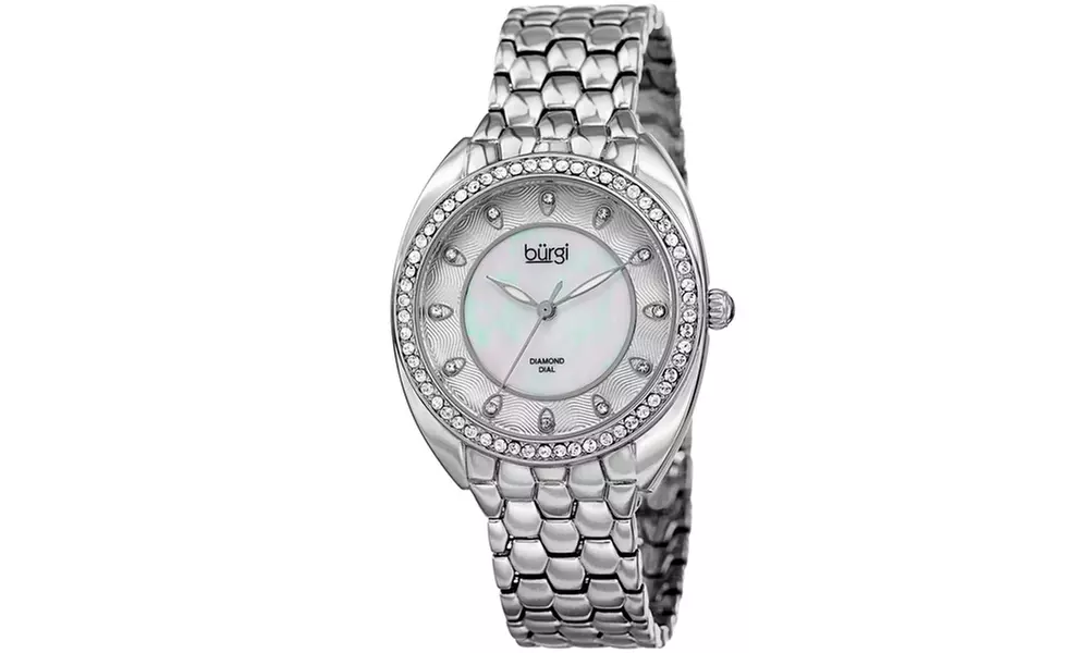 Burgi Women's Japanese Quartz Diamond MOP Bracelet Watch BURGP145 - Primary Image