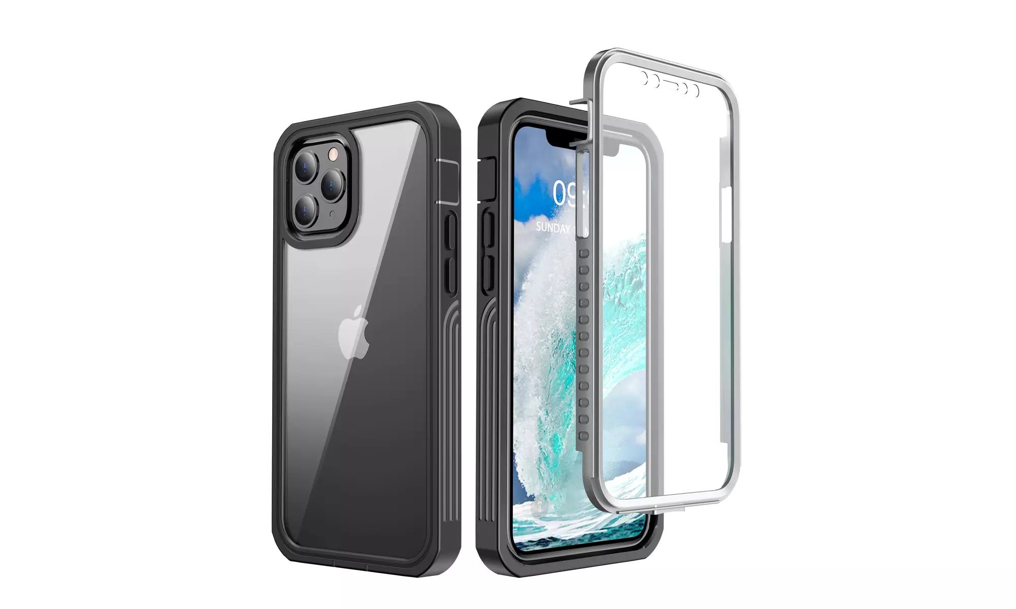 Built-In Screen Protector Clear Case For iPhone 12/12 mini/12 Pro/12 Pro Max