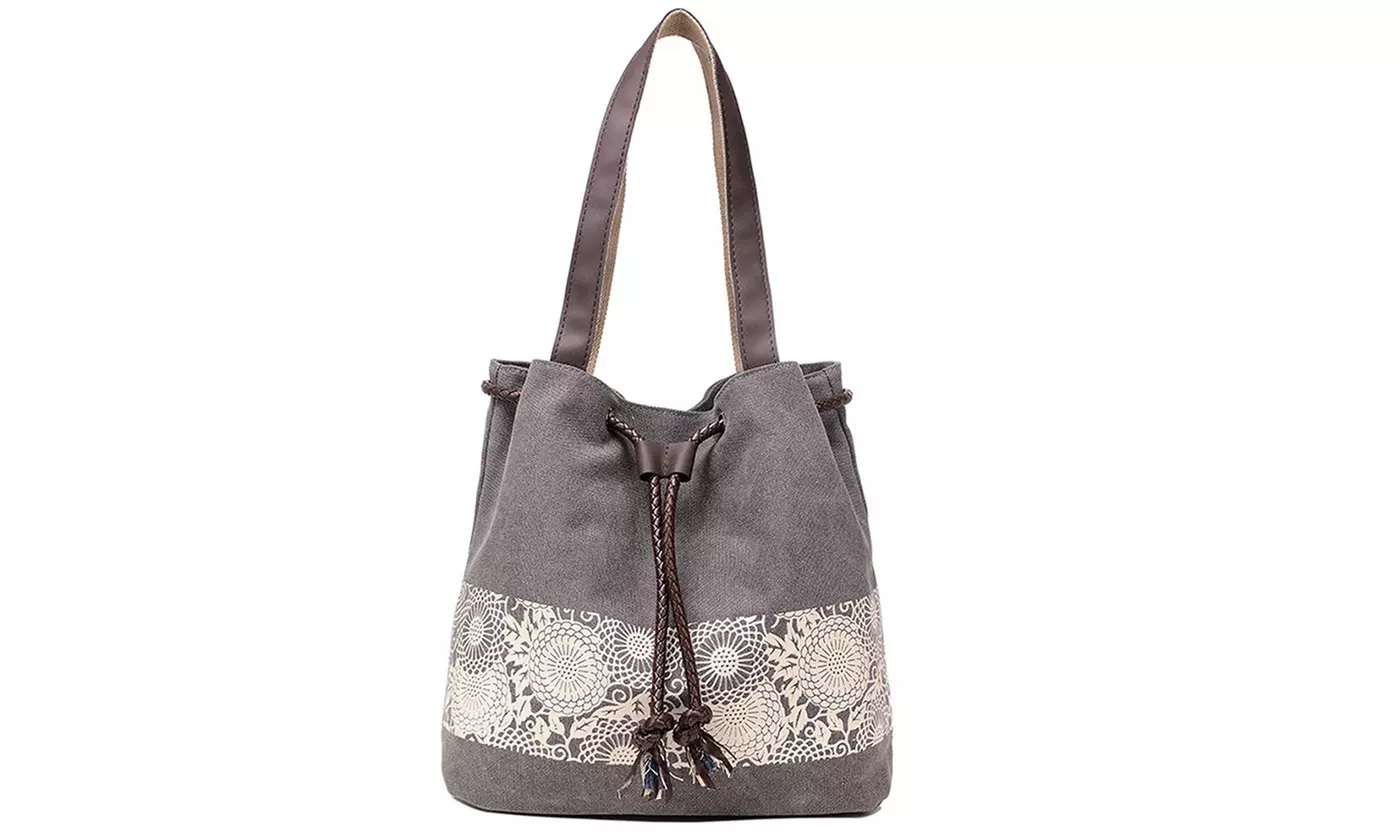 Women Retro Canvas Handbag Large Messenger Casual Travel Purse Tote Shoulder Bag