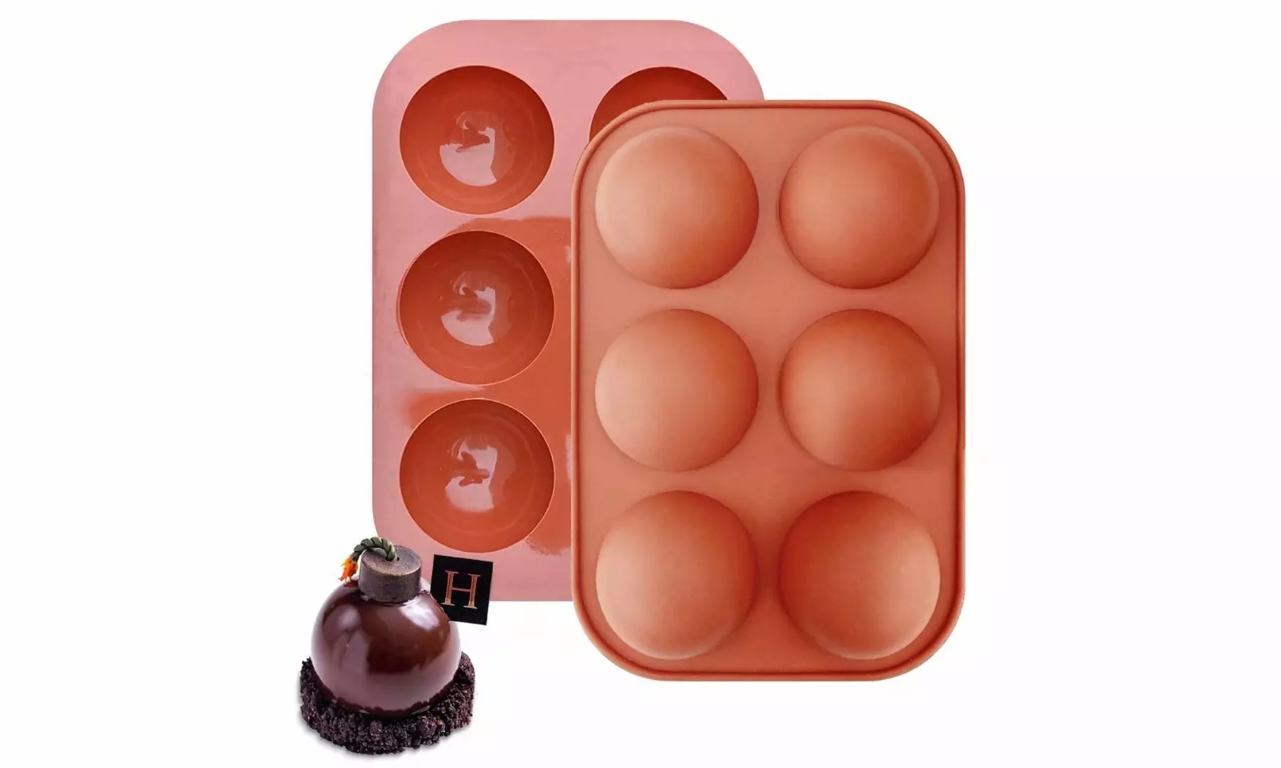 2 Pack Silicone Molds Chocolate Bomb Mold Silicone Baking Mold  - Primary Image