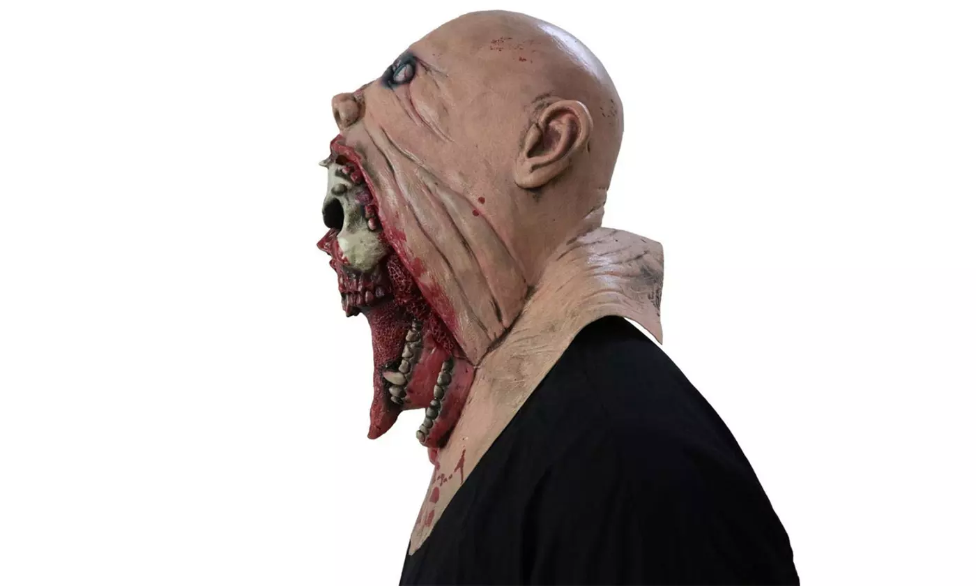 Halloween Latex Full Head Mask Monster Devil Creepy Corpse Zombie Head Mask - Second Medium