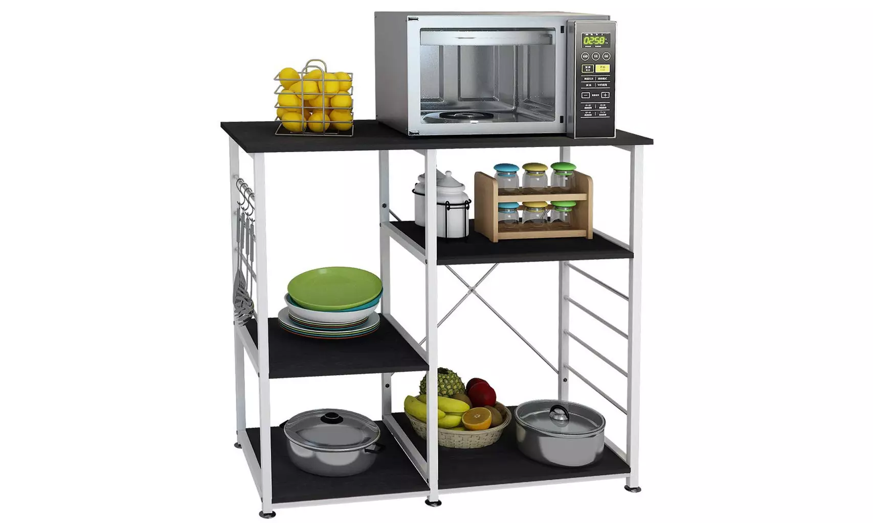 3-Tier Kitchen Baker's Rack Microwave Oven Stand Storage Cart - Primary Image