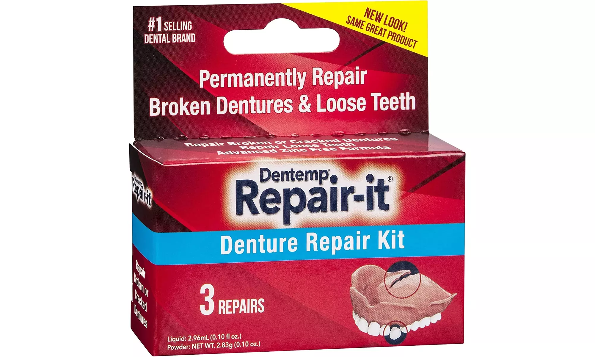 Dentemp Repair Kit - Repair-It Advanced Formula Denture Repair Kit - Second Medium