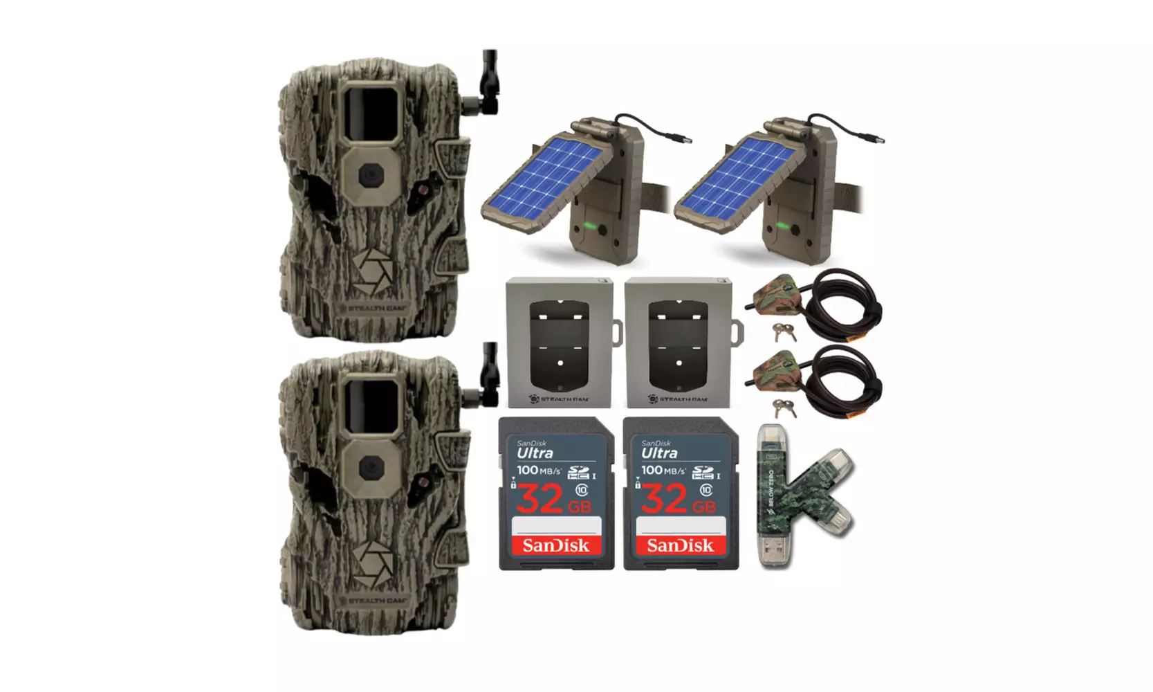 Stealth Cam Fusion X 26MP Trail Camera with Solar Power Panel (2-Pack) Bundle - Primary Image