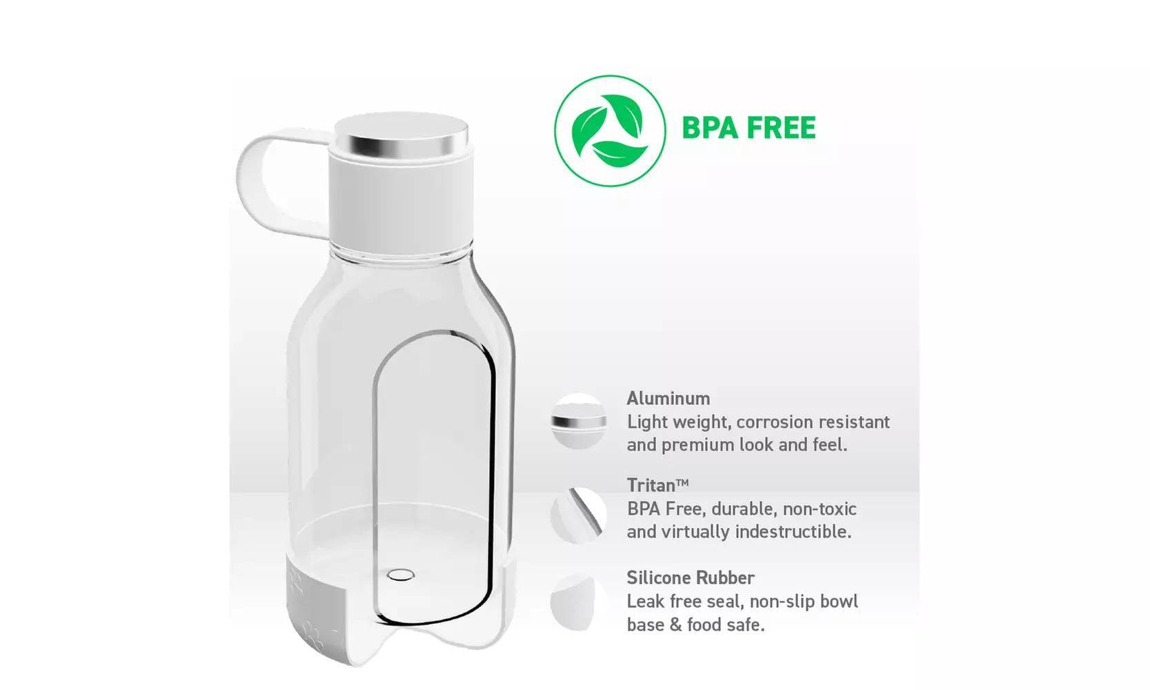 Asobu Tritan Water Bottle with Dog Bowl Attached- 50 Ounces