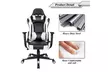 Office Gaming Chair High Back Computer Chair PU Leather Seat Ergonomic Backrest - Second Medium