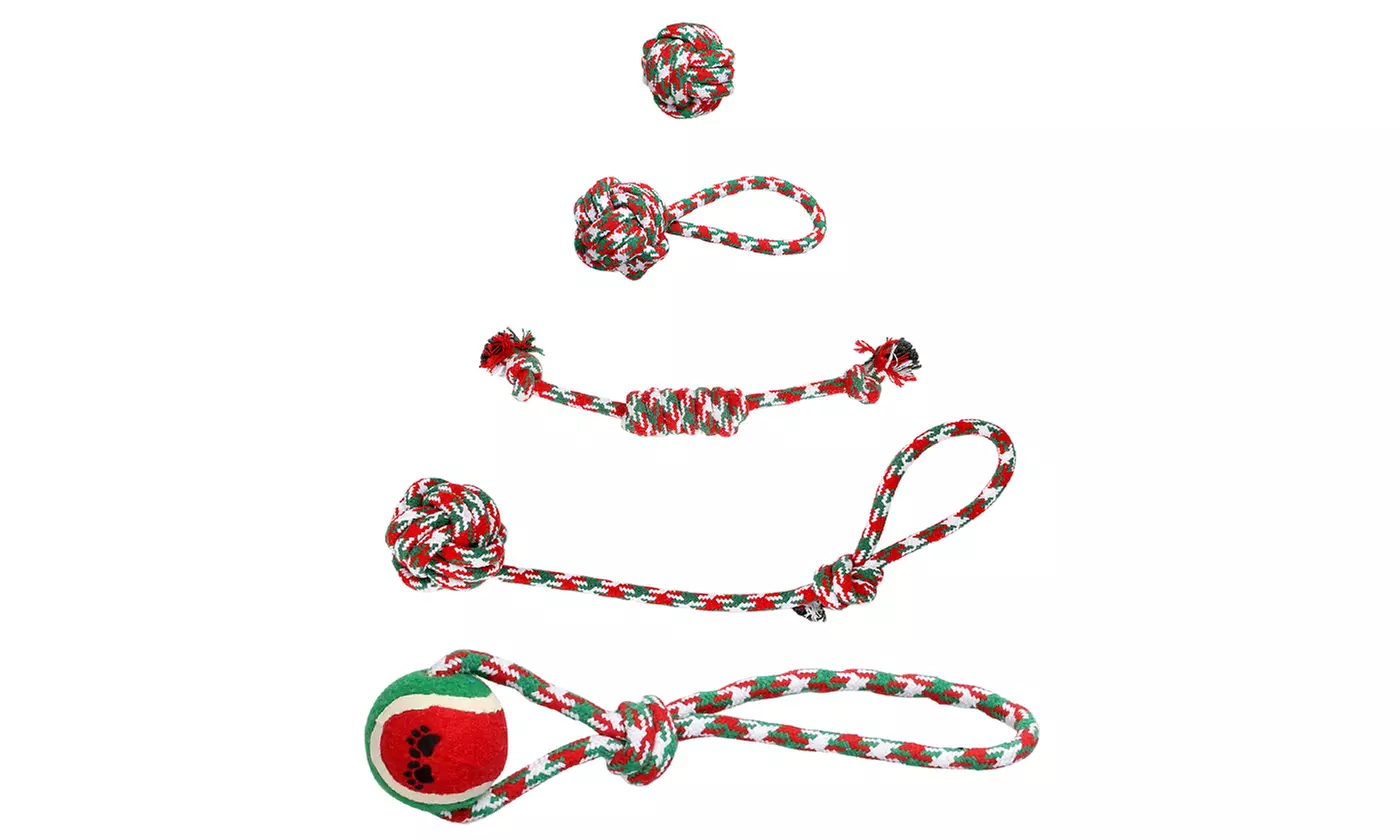 iMounTEK Christmas Dog Rope Chew Toys