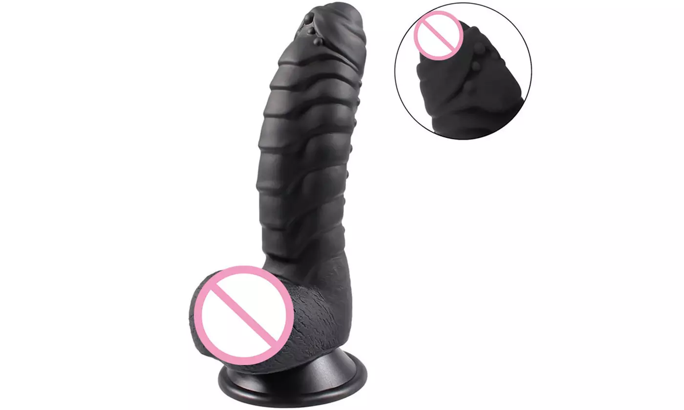 Black Dragon Fantasy Dildo 7 Inches Silicone G-Spot Vibrator