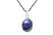 925 Sterling Silver Blue Lapis Lazuli Pendant Necklace By Orchid Jewelry - Second Medium