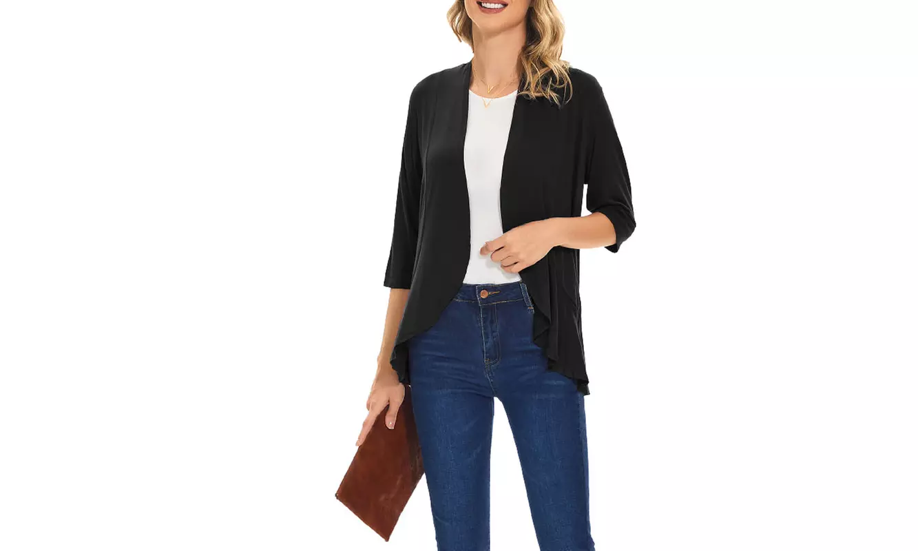 Women's Open Cardigan Casual Long Sleeve Sweaters Duster