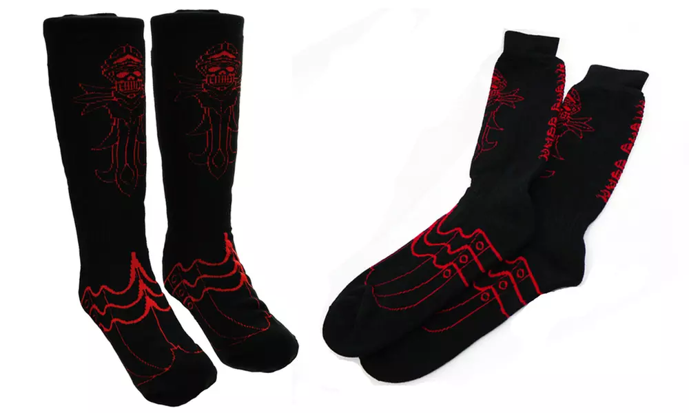 French Terry Unisex Snowboard/Ski Socks with Reinforcement and Cushioning - Primary Image