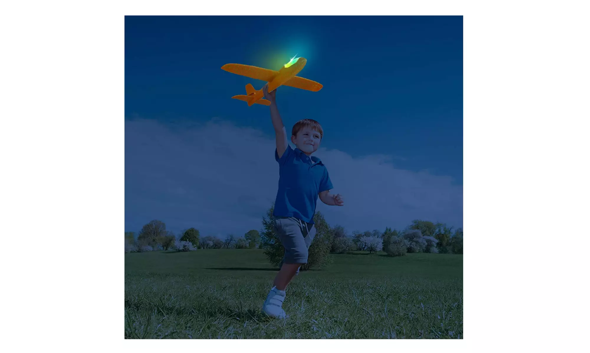 Large Lighted Foam Super Glider Airplane Toy  (2-Pack) - Second Medium