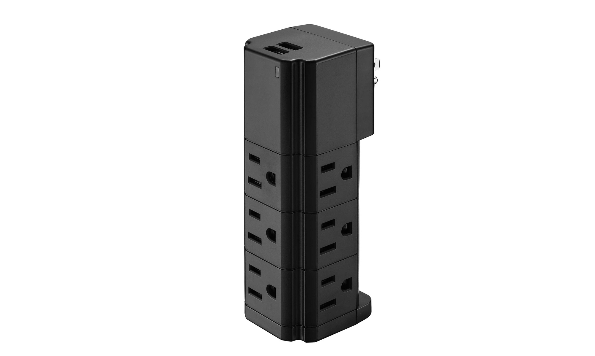 LAX Multi-Charging Tower Surge Protector 9 Outlet and 2 USB Ports