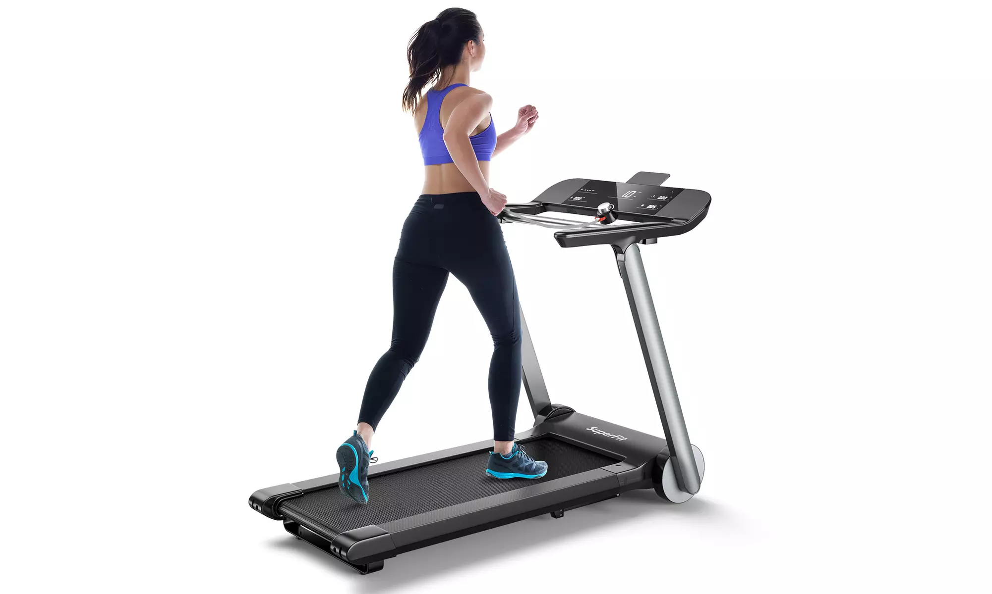 Superfit Folding Electric Treadmill Jogging MachineBluetooth10 Preset Programs - Primary Image