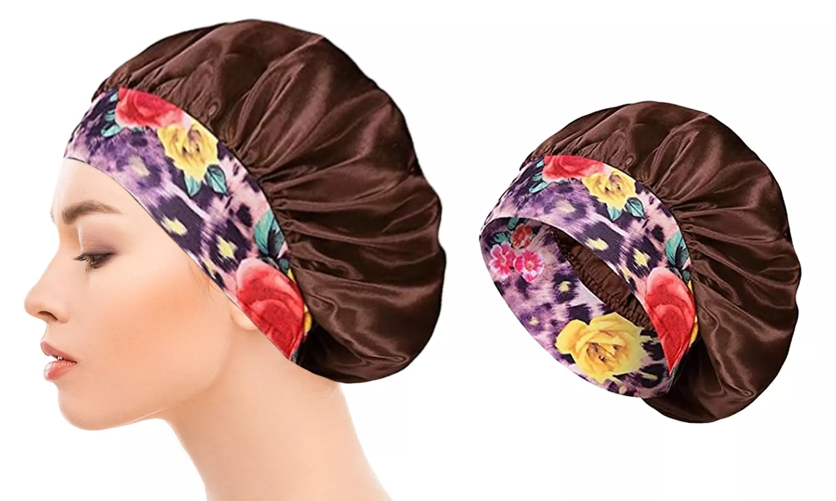Women's Large Luxurious Silky Satin Sleeping Bonnet Headband Scarf