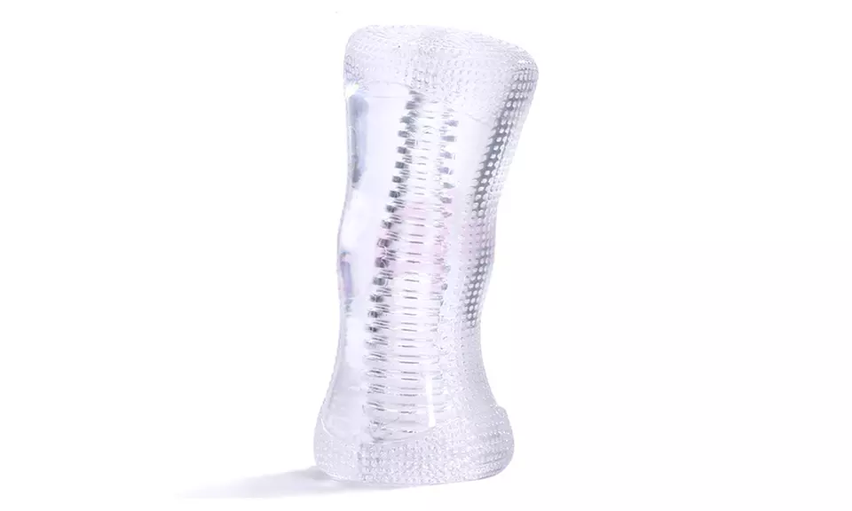 New experience: Realistic Texture Sleeve & Smooth Clear Slicone Masturbation Cup - Second Medium