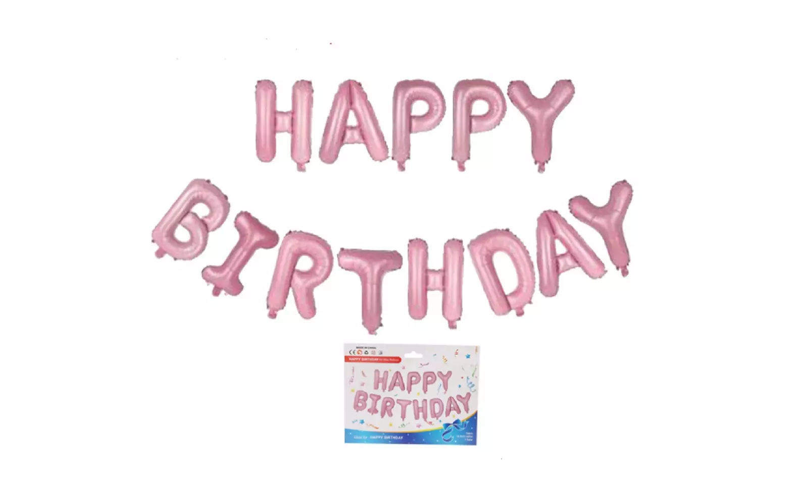 Self-Inflating Birthday Balloons Banner - Easy Setup Balloon Bunting for Party - Primary Image