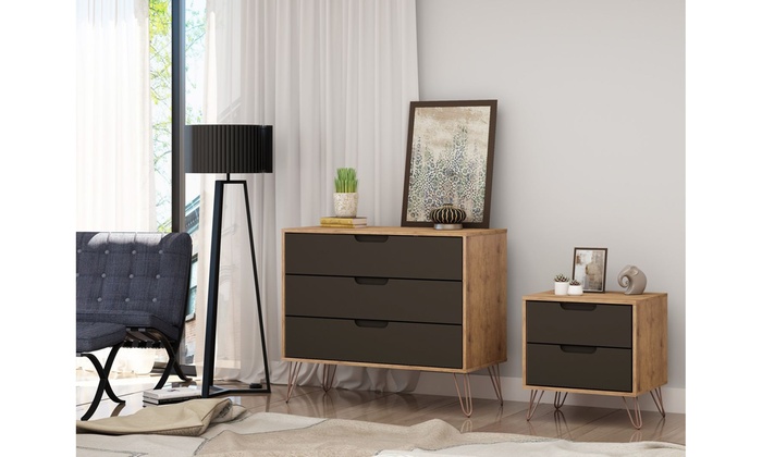 Rockefeller 2 Piece Dresser And Nightstand Set Groupon