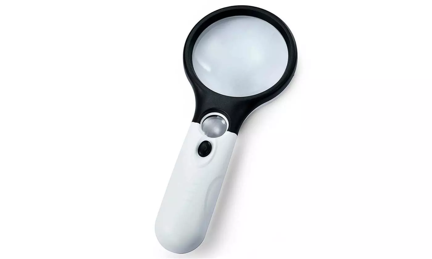 45X Magnifying Glass Handheld Magnifier 3 LED Light Reading Lens Jewelry Loupe