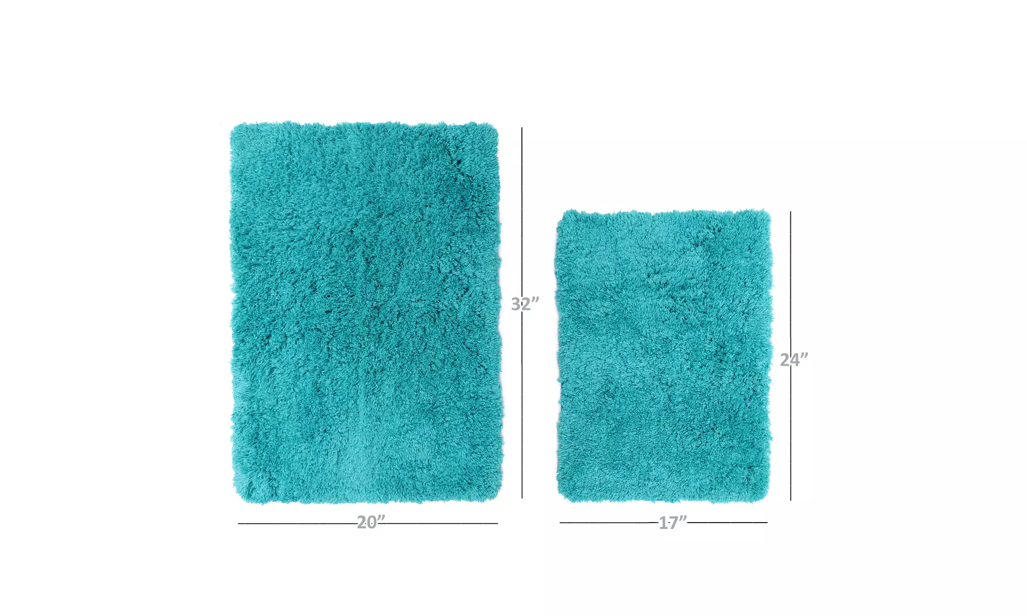 Clara Clark Non-slip Shaggy Bath Rug Set
