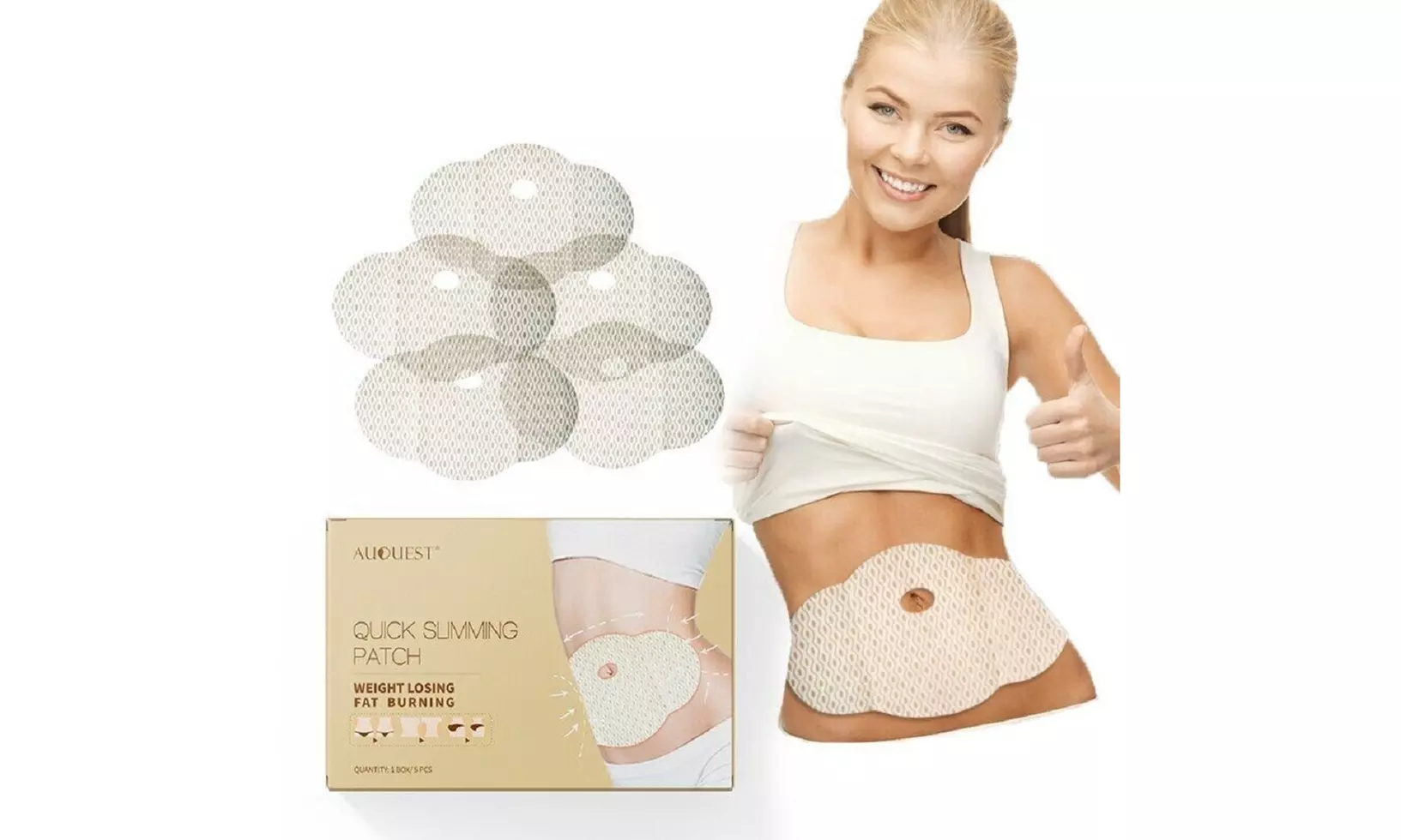 Quick Slimming Patch 5pcs Belly Slimming Patch Lazy Diet Product Abdomen Navel - Primary Image