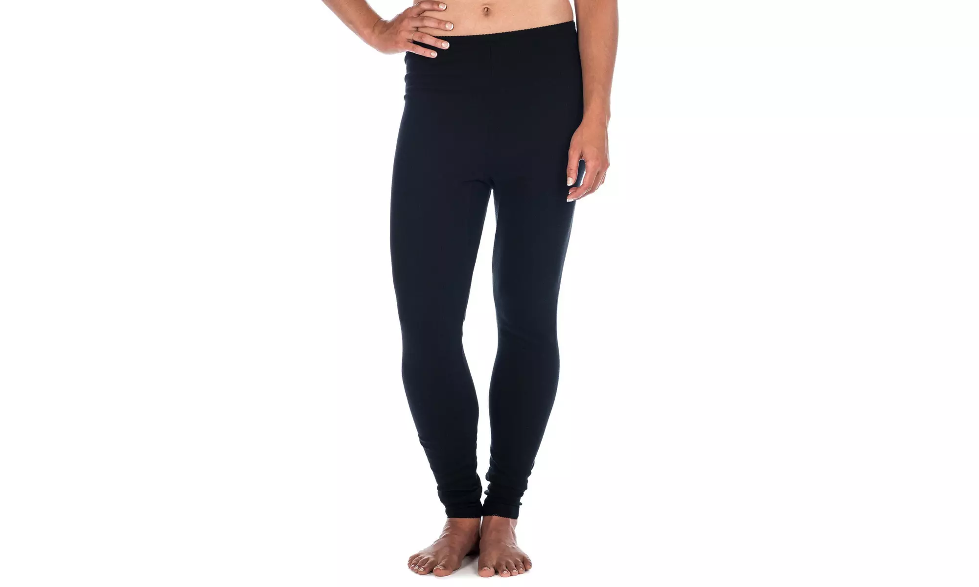Womens Classic Waffle Knit Thermal Long John Pants - Primary Image