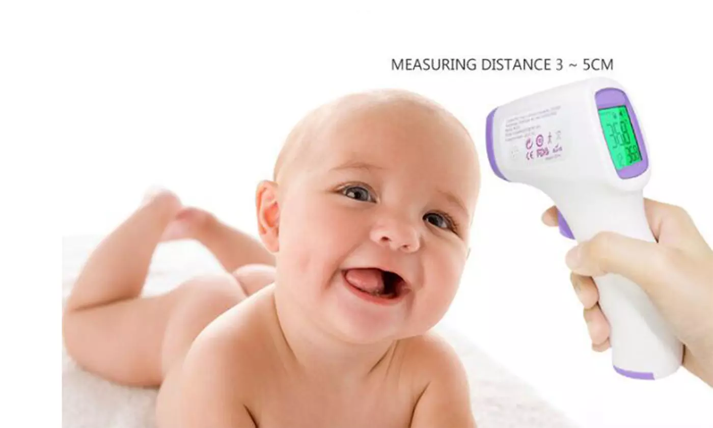 LCD Screen Digital Non-Contact Forehead Infrared Thermometer - Second Medium