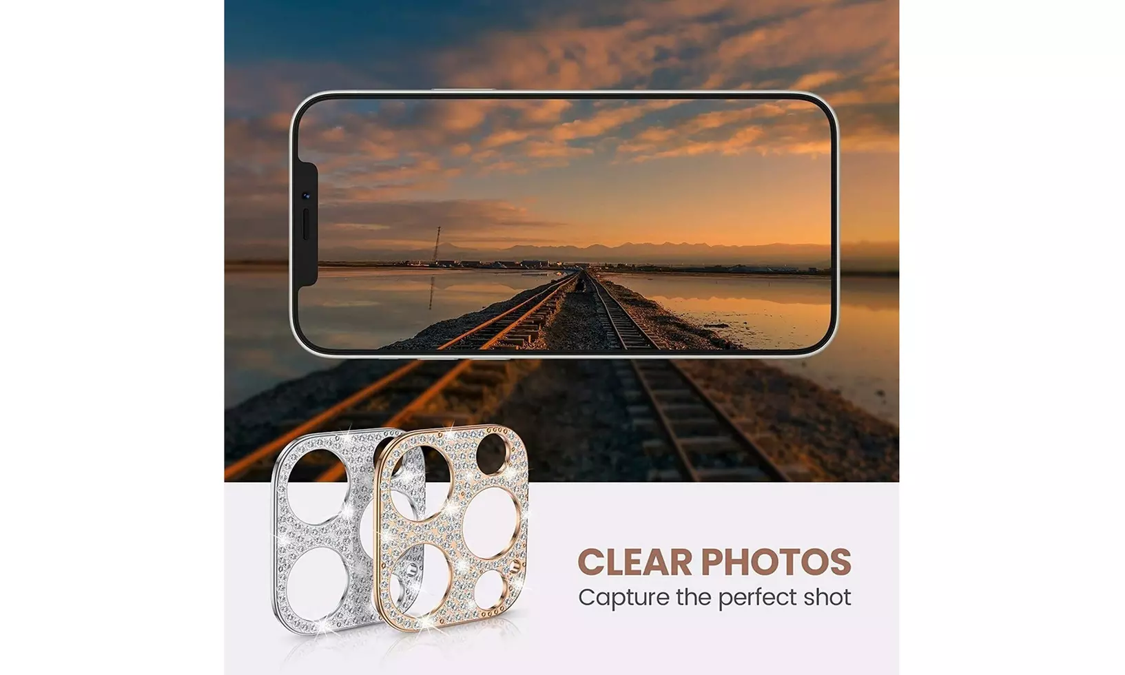 Camera Screen Protector Bling Glitter Diamond For iPhone 13 12 11 Pro Max
