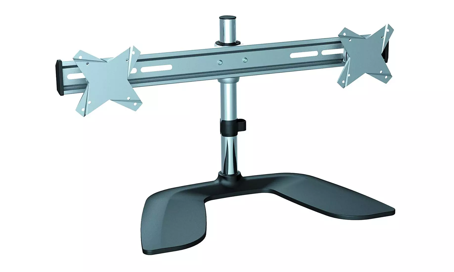 Free Standing Elegant Aluminum Dual LCD VESA Desk Stand Support two monitors - Second Medium