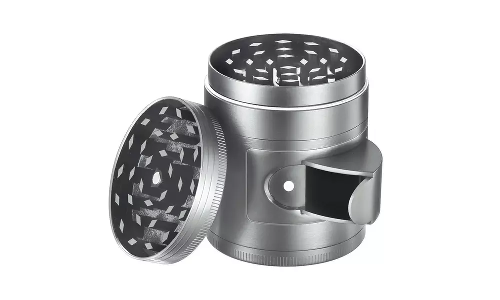 FlyHigh 5-Piece Titanium Herb Grinder with Easy Access Window - Primary Image
