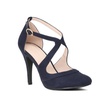 Image 1: Close Toe Cross Strap Heel Sandal