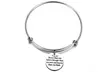 Inspirational Bangle Charm Bracelet Engraved bangle bracelet Gift - Second Medium