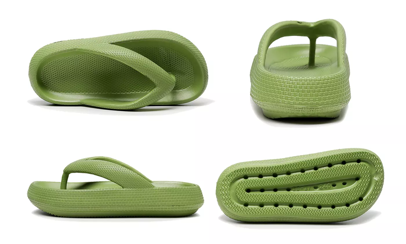 Womens Orthotic Flip Flops Thong Sandals Pillow Slippers With Arch Support