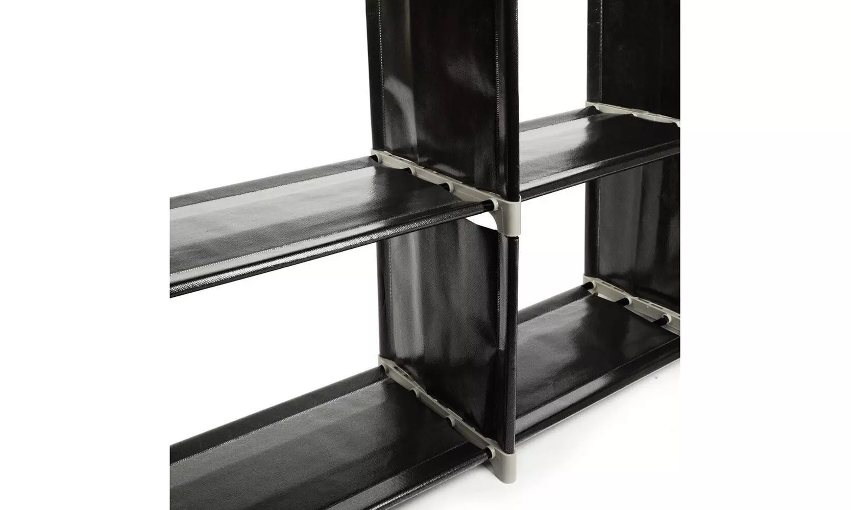 Storage 9 Grids Organizer Closet Space Saving Clothes Cubes Black - Second Medium